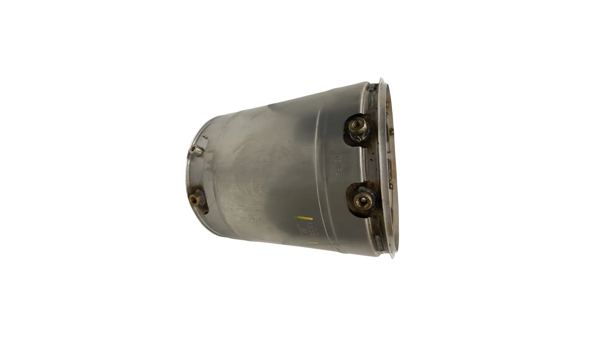 Cummins 5289769 diesel particulate filter DPF front angle view
