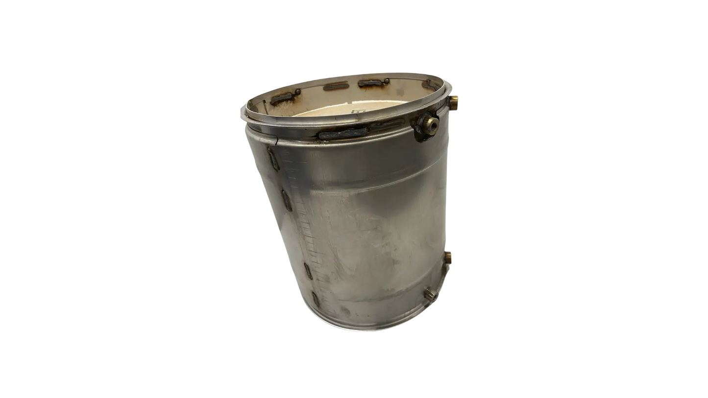 Cummins 5289769 diesel particulate filter DPF angle side view