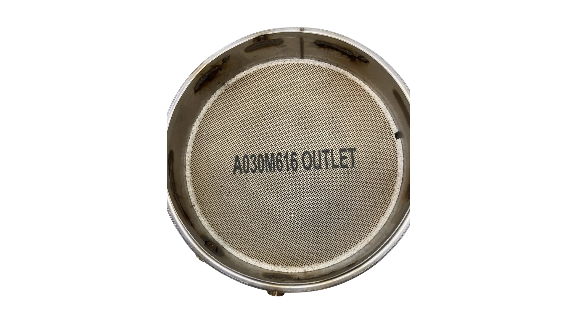 Cummins 5289769 diesel particulate filter DPF outlet face view