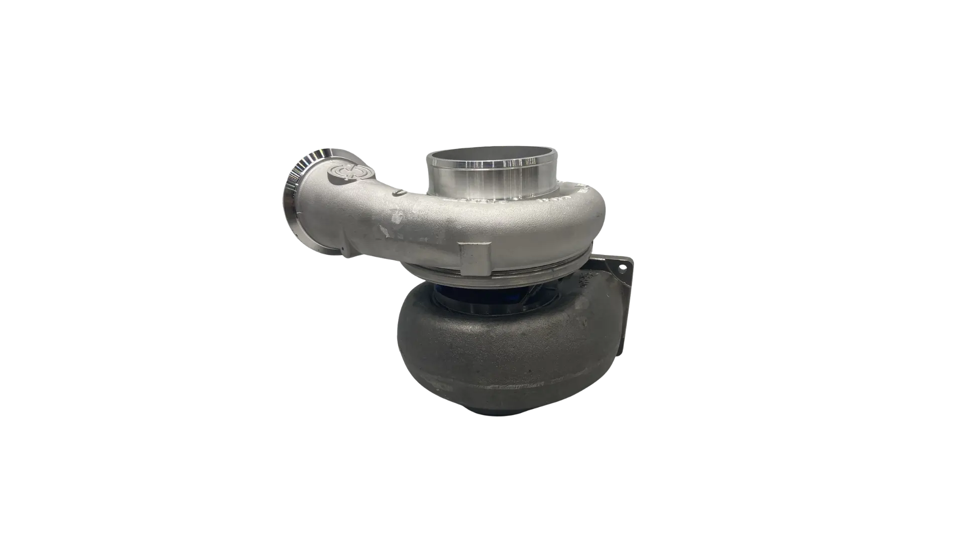 Detroit Diesel 23518588 turbocharger side profile view