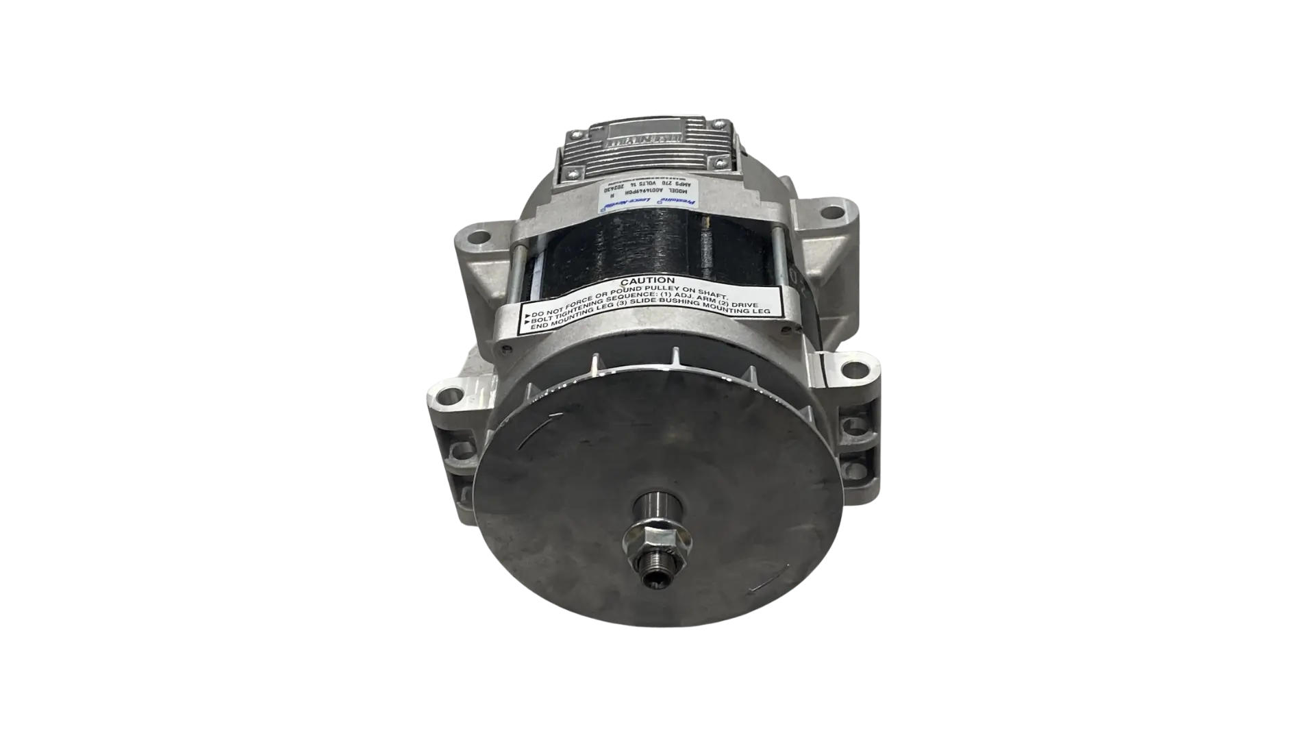 Leece Neville 4949PGH 14V 270A alternator pulley end view