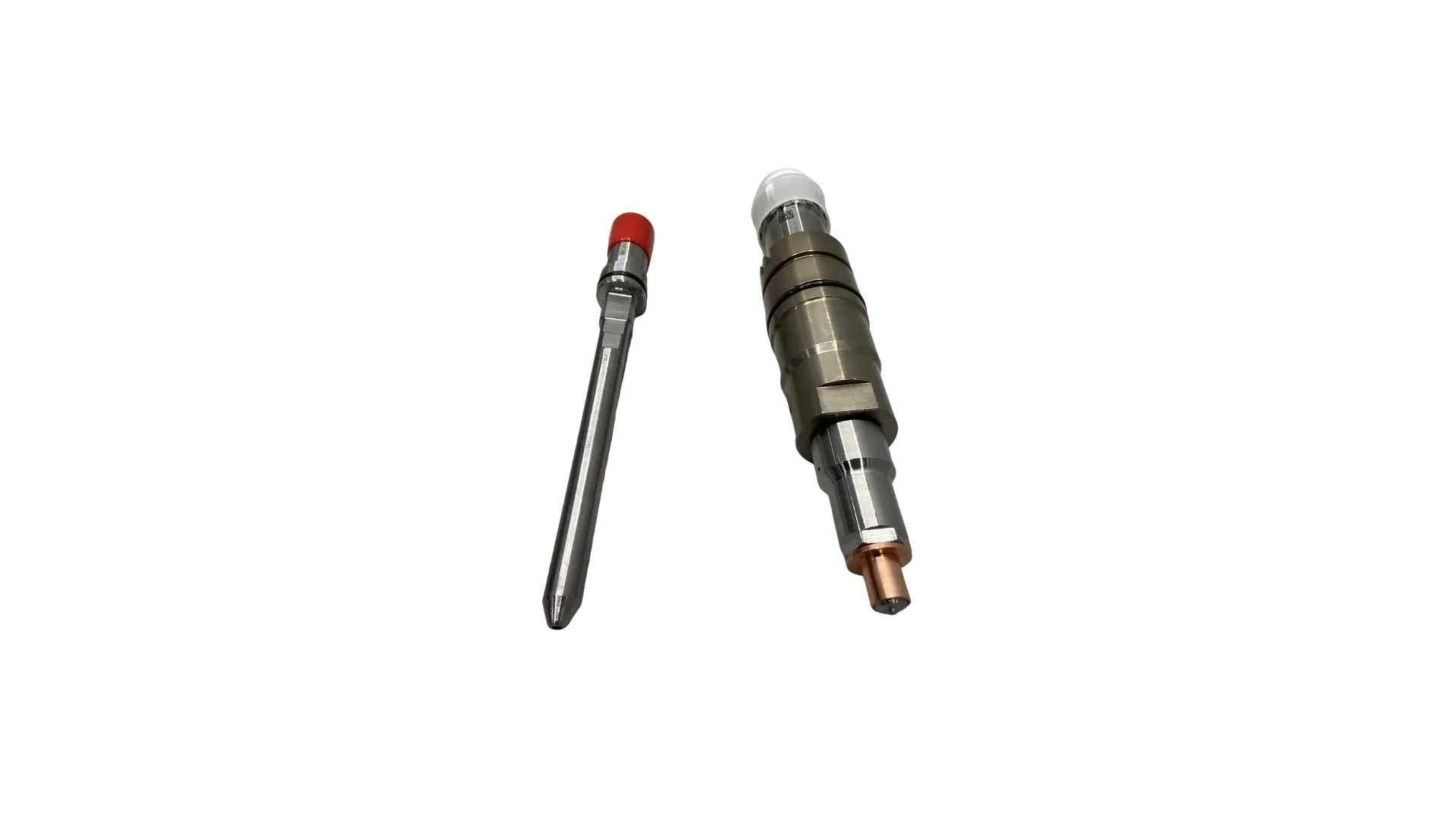 Cummins 2897320 fuel injector and nozzle front angle view